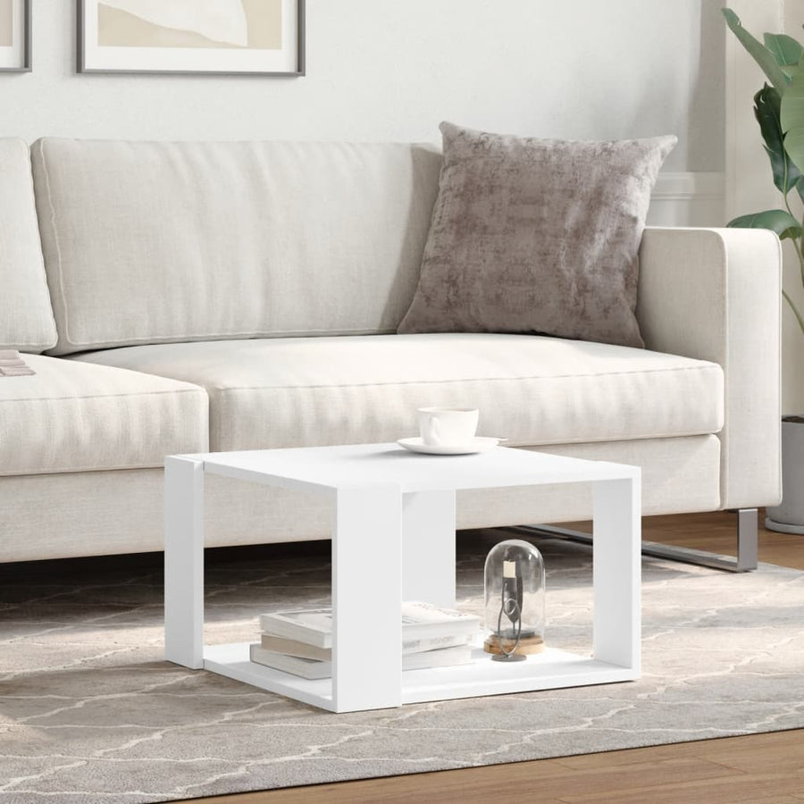 Salontafel 51,5x51,5x30 cm bewerkt hout wit