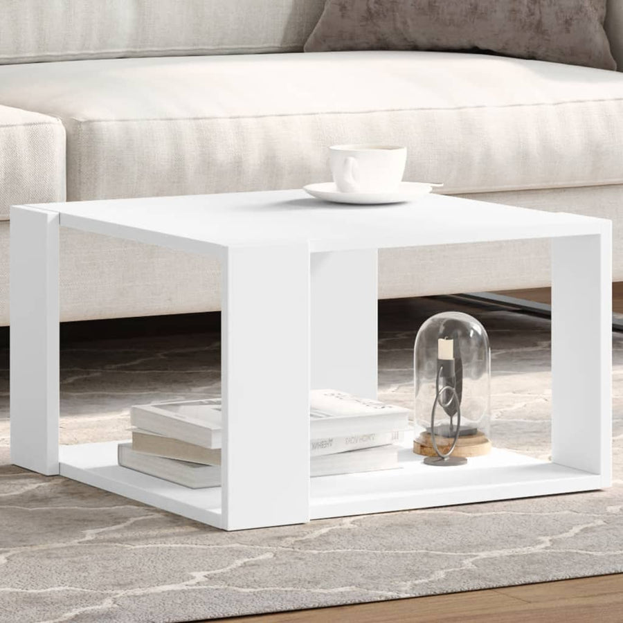 Salontafel 51,5x51,5x30 cm bewerkt hout wit