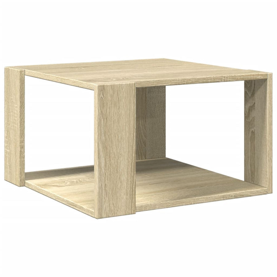 Salontafel 51,5x51,5x30 cm bewerkt hout sonoma eikenkleurig