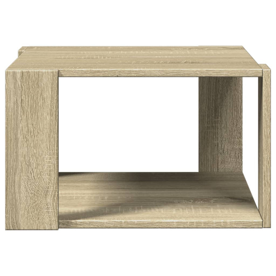 Salontafel 51,5x51,5x30 cm bewerkt hout sonoma eikenkleurig