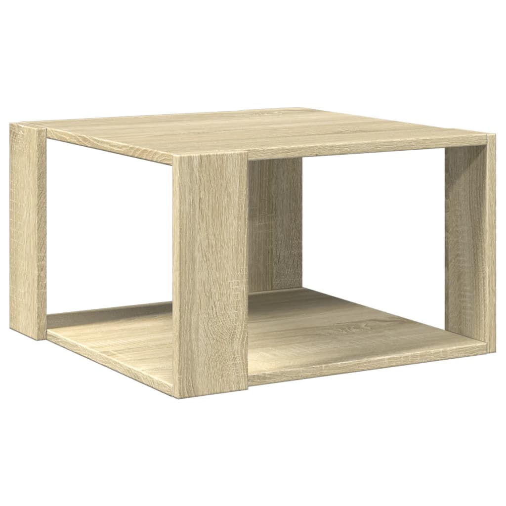 Salontafel 51,5x51,5x30 cm bewerkt hout sonoma eikenkleurig
