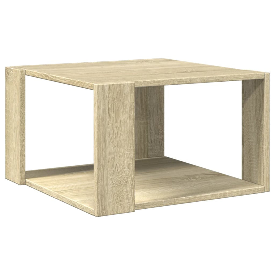 Salontafel 51,5x51,5x30 cm bewerkt hout sonoma eikenkleurig