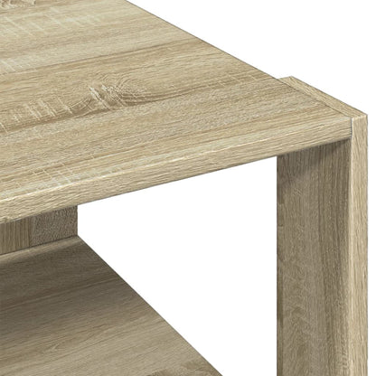 Salontafel 51,5x51,5x30 cm bewerkt hout sonoma eikenkleurig