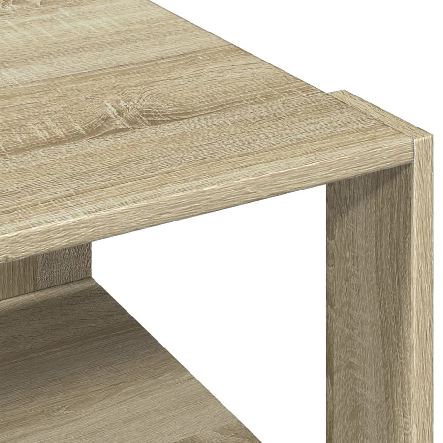 Salontafel 51,5x51,5x30 cm bewerkt hout sonoma eikenkleurig