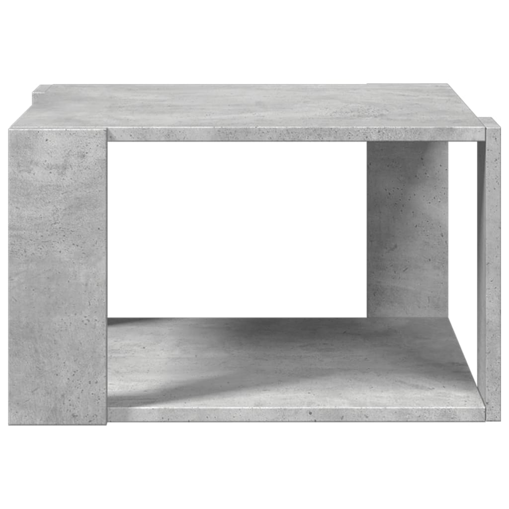 Salontafel 51,5x51,5x30 cm bewerkt hout betongrijs