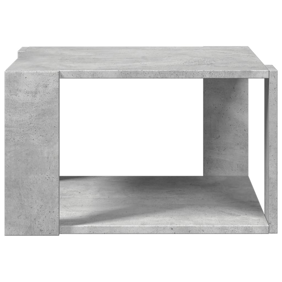 Salontafel 51,5x51,5x30 cm bewerkt hout betongrijs