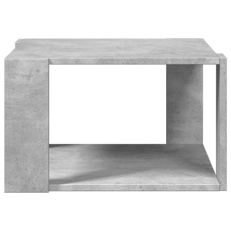 Salontafel 51,5x51,5x30 cm bewerkt hout betongrijs