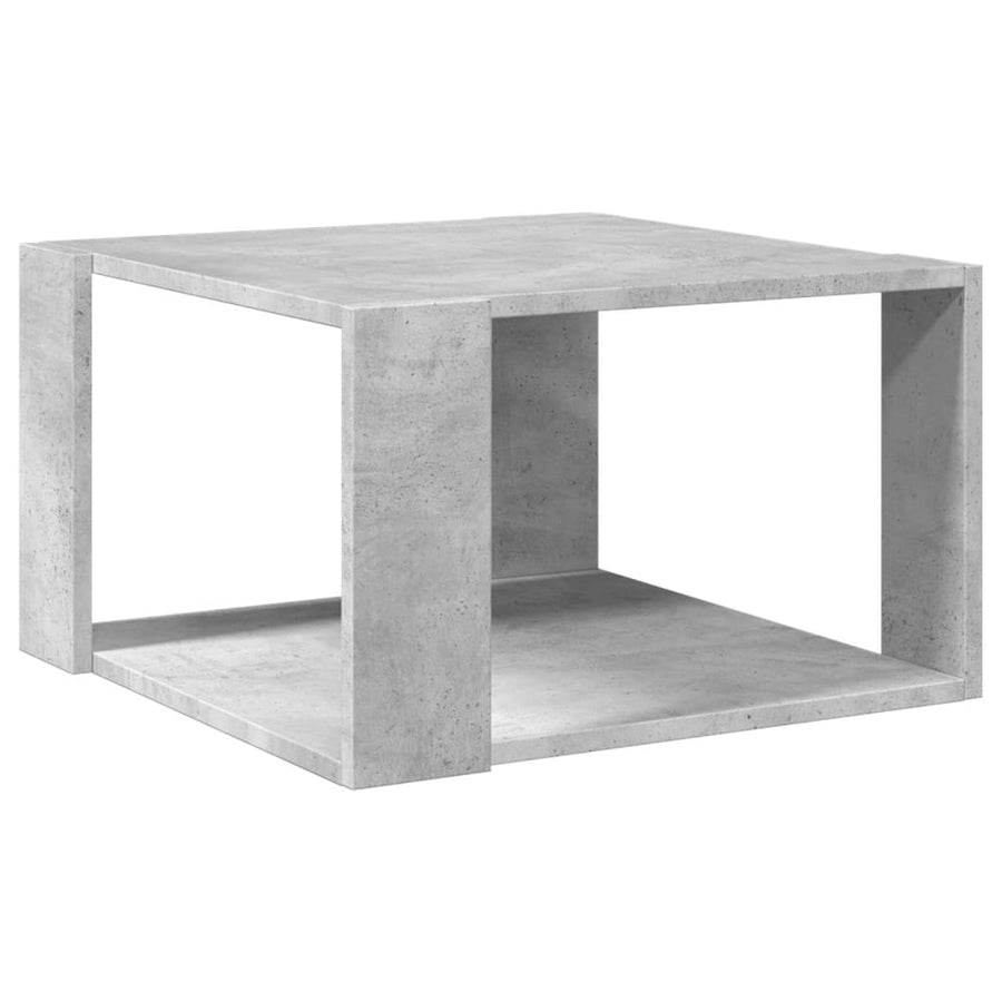 Salontafel 51,5x51,5x30 cm bewerkt hout betongrijs