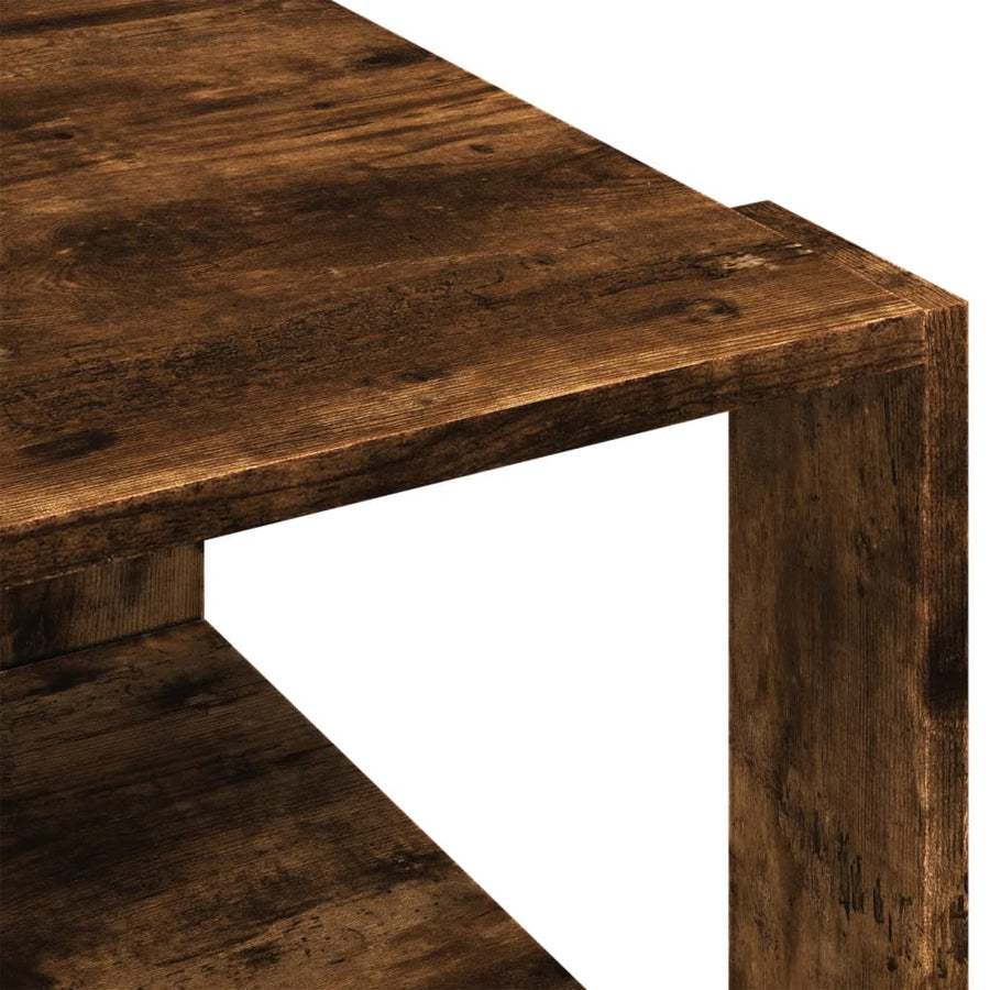 Salontafel 51,5x51,5x30 cm bewerkt hout gerookt eikenkleurig