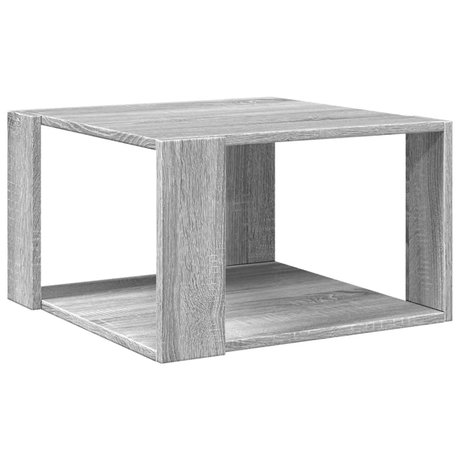 Salontafel 51,5x51,5x30 cm bewerkt hout grijs sonoma eikenkleur