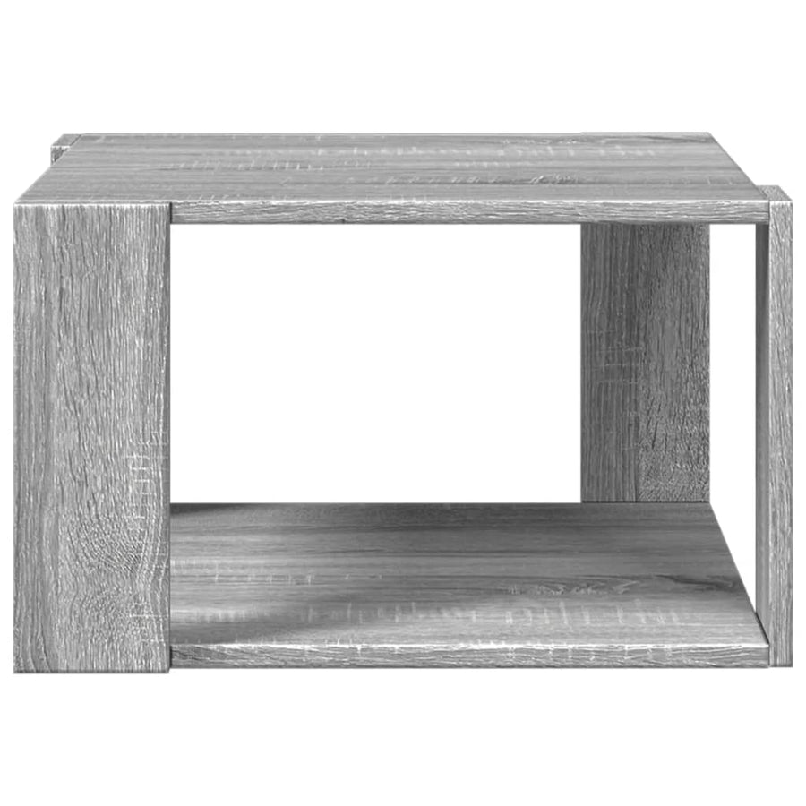 Salontafel 51,5x51,5x30 cm bewerkt hout grijs sonoma eikenkleur