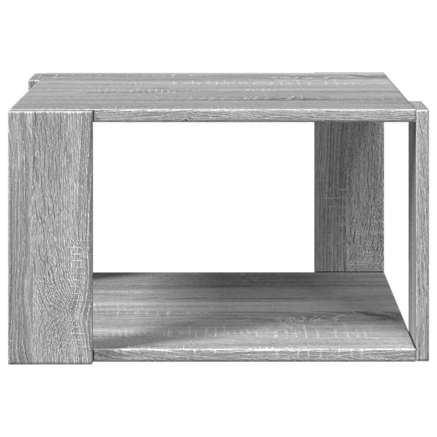 Salontafel 51,5x51,5x30 cm bewerkt hout grijs sonoma eikenkleur