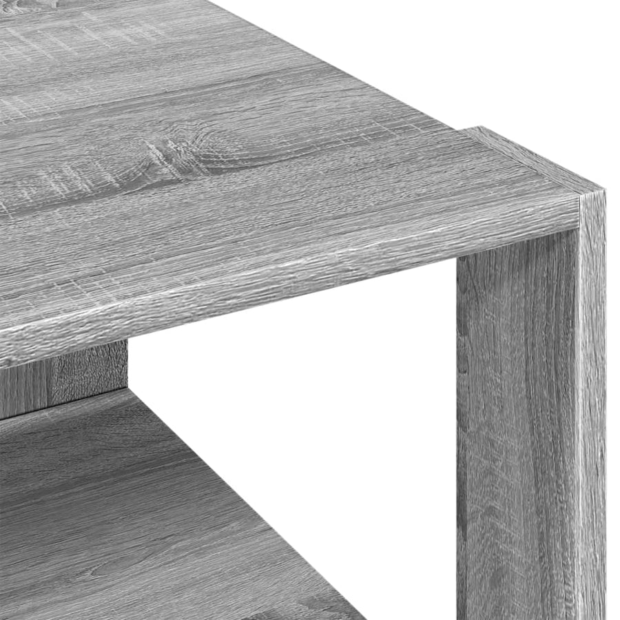 Salontafel 51,5x51,5x30 cm bewerkt hout grijs sonoma eikenkleur