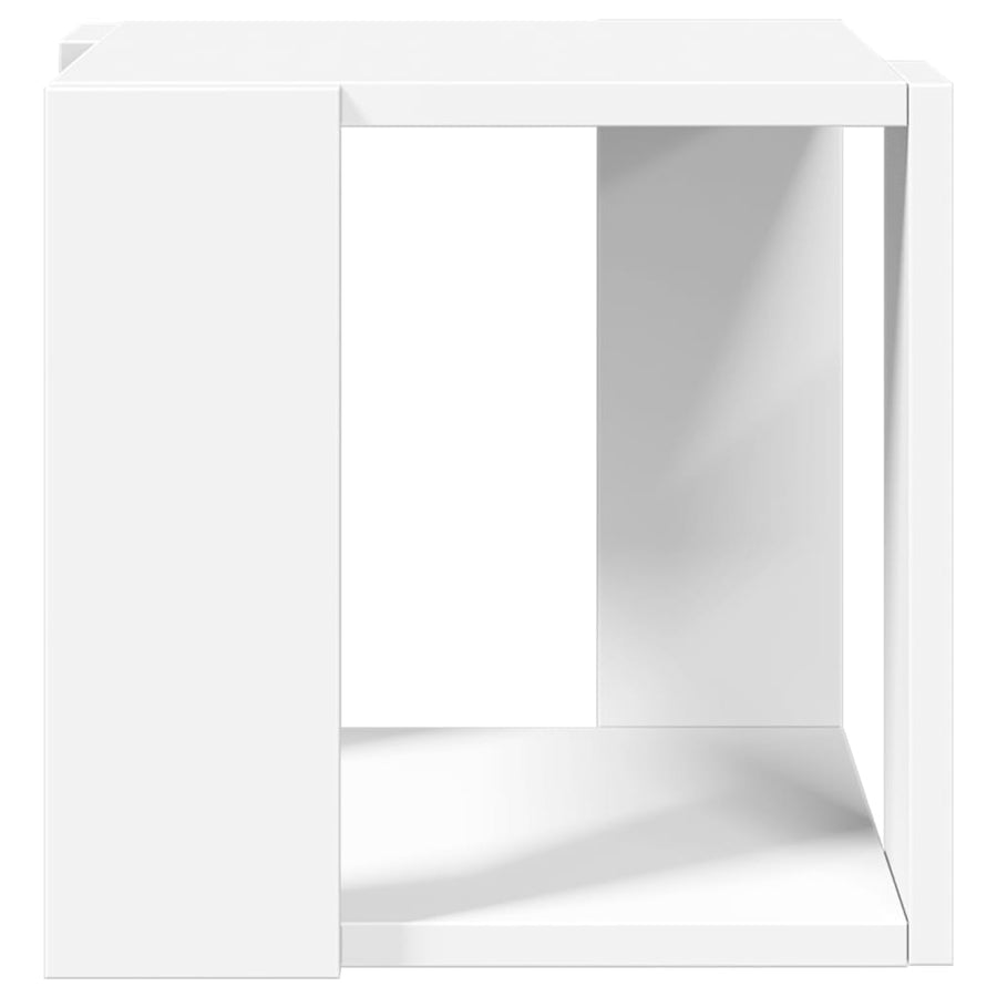 Salontafel 32x32x30 cm bewerkt hout wit