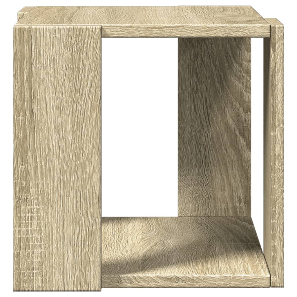 Salontafel 32x32x30 cm bewerkt hout sonoma eikenkleurig