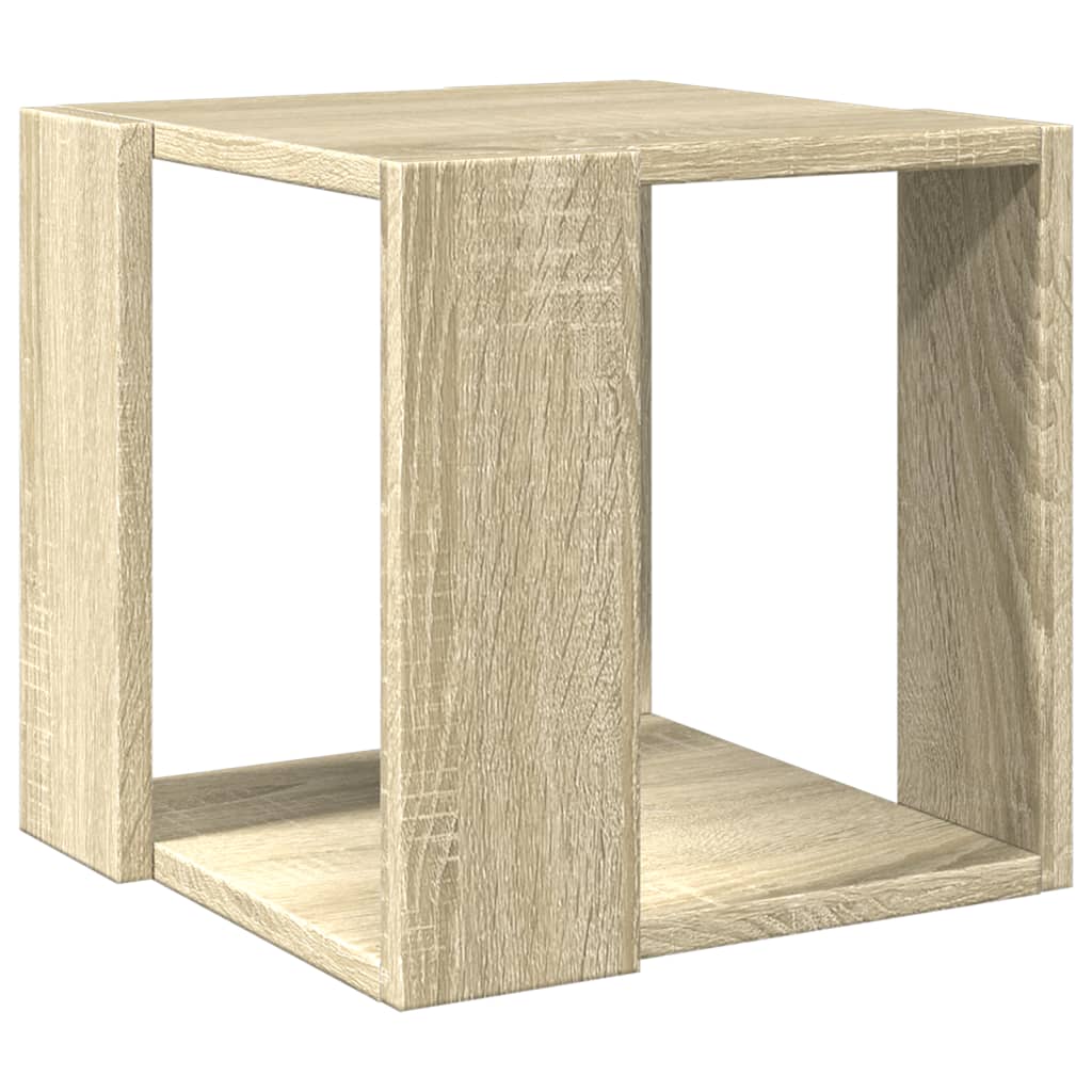 Salontafel 32x32x30 cm bewerkt hout sonoma eikenkleurig