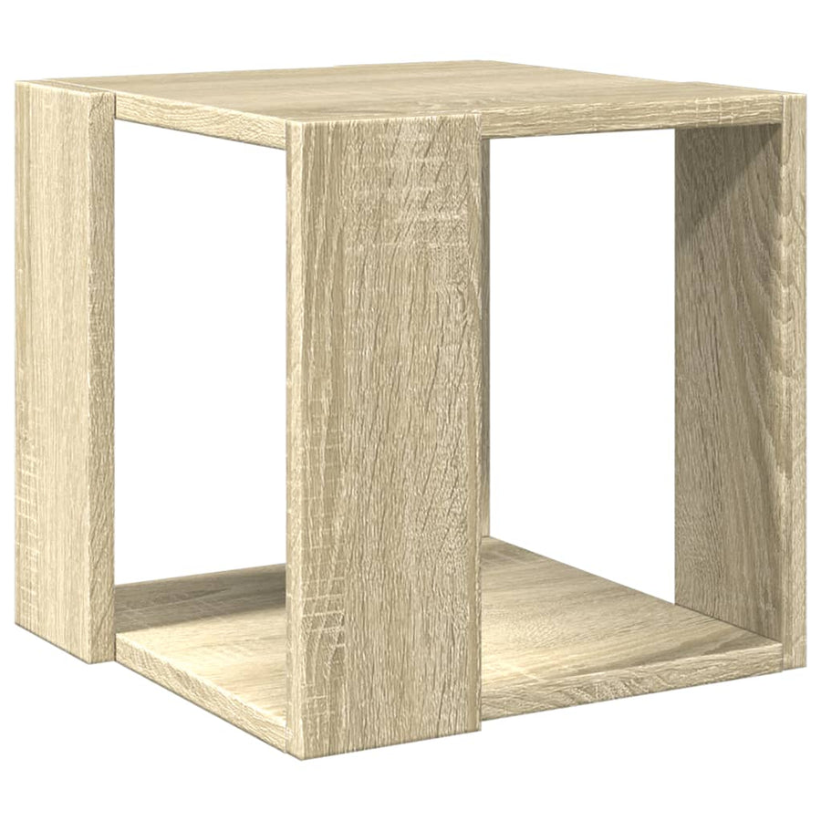 Salontafel 32x32x30 cm bewerkt hout sonoma eikenkleurig