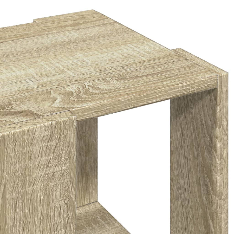 Salontafel 32x32x30 cm bewerkt hout sonoma eikenkleurig