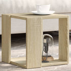 Salontafel 32x32x30 cm bewerkt hout eikenkleurig