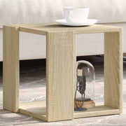 Salontafel 32x32x30 cm bewerkt hout eikenkleurig