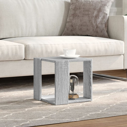Salontafel 32x32x30 cm bewerkt hout grijs sonoma eikenkleurig