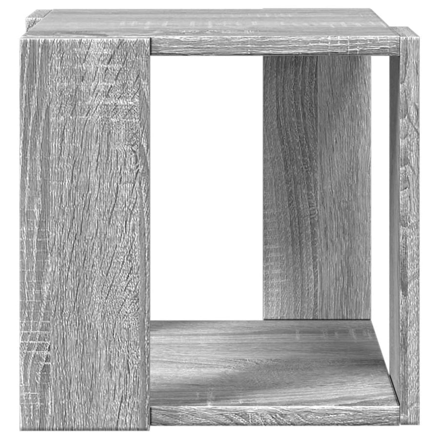 Salontafel 32x32x30 cm bewerkt hout grijs sonoma eikenkleurig