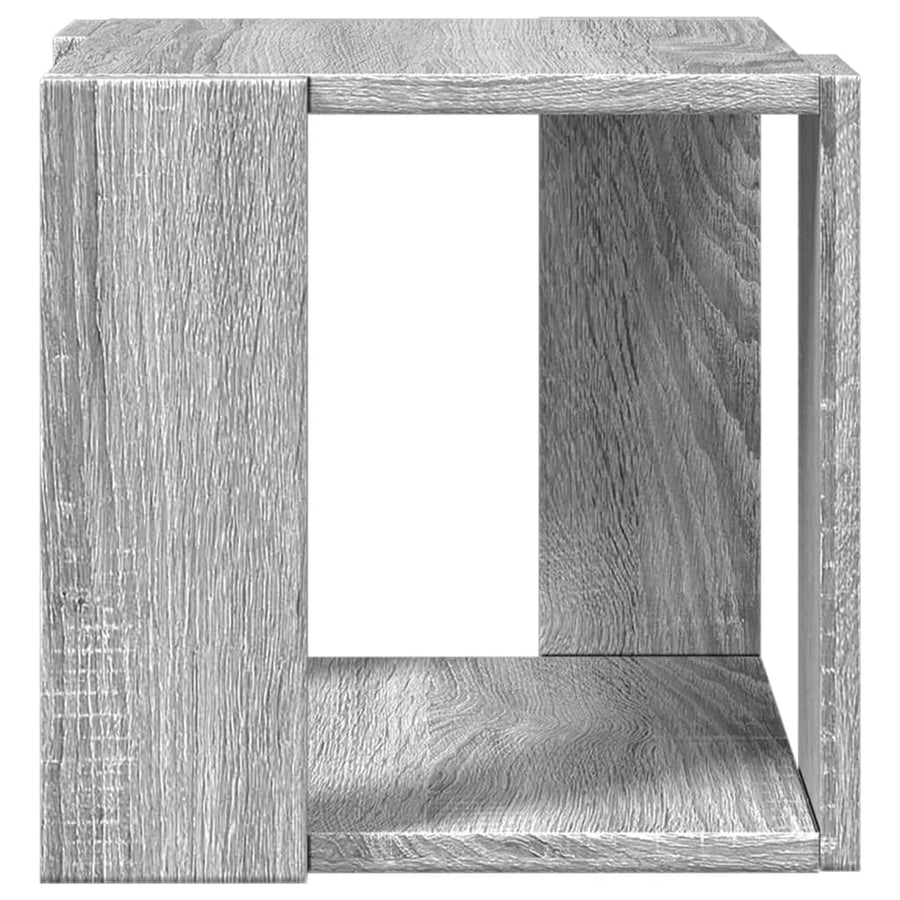 Salontafel 32x32x30 cm bewerkt hout grijs sonoma eikenkleurig