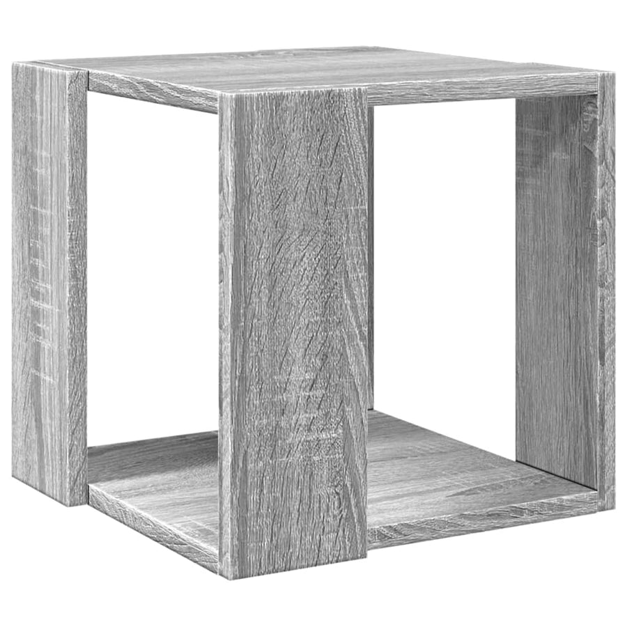 Salontafel 32x32x30 cm bewerkt hout grijs sonoma eikenkleurig