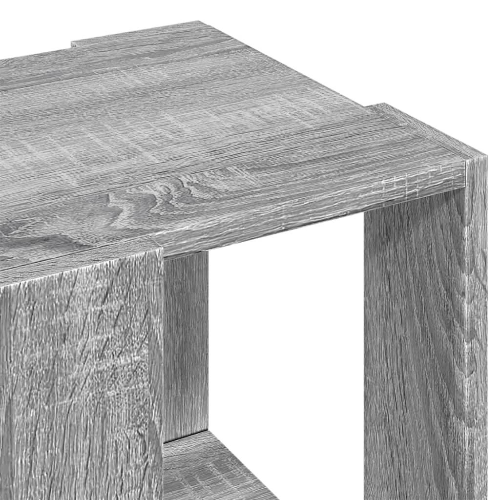 Salontafel 32x32x30 cm bewerkt hout grijs sonoma eikenkleurig
