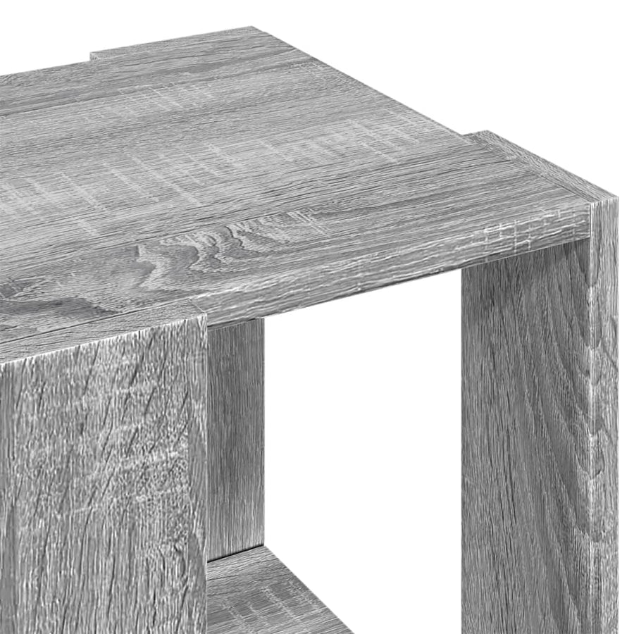 Salontafel 32x32x30 cm bewerkt hout grijs sonoma eikenkleurig