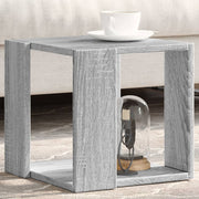 Salontafel 32x32x30 cm bewerkt hout grijs