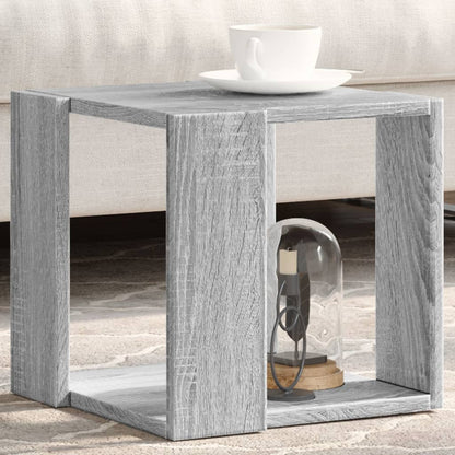 Salontafel 32x32x30 cm bewerkt hout grijs sonoma eikenkleurig