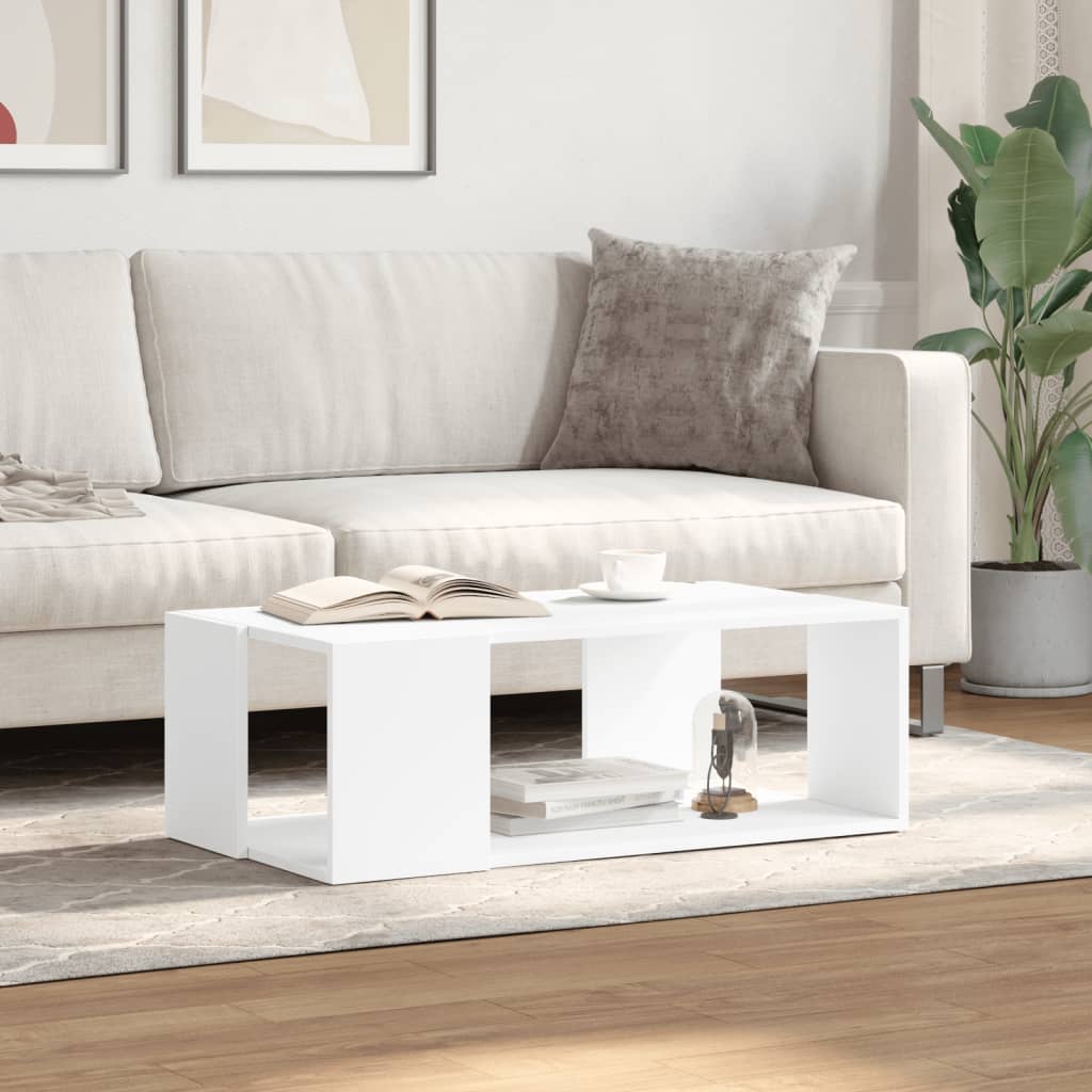 Salontafel 89,5x48x30 cm bewerkt hout wit