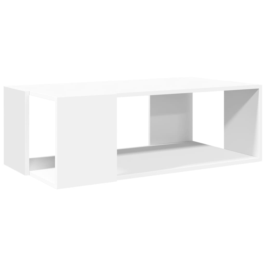 Salontafel 89,5x48x30 cm bewerkt hout wit