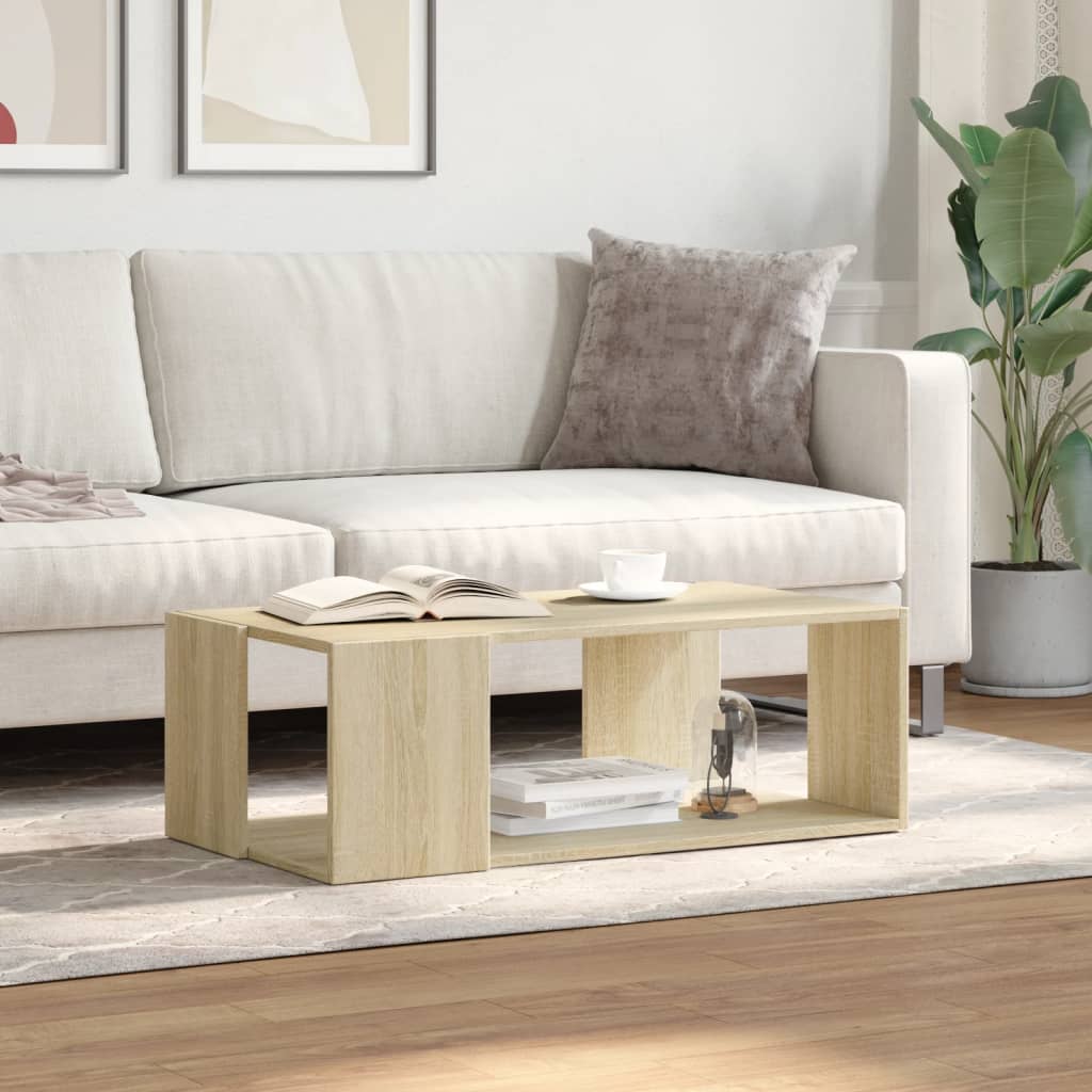 Salontafel 89,5x48x30 cm bewerkt hout sonoma eikenkleurig