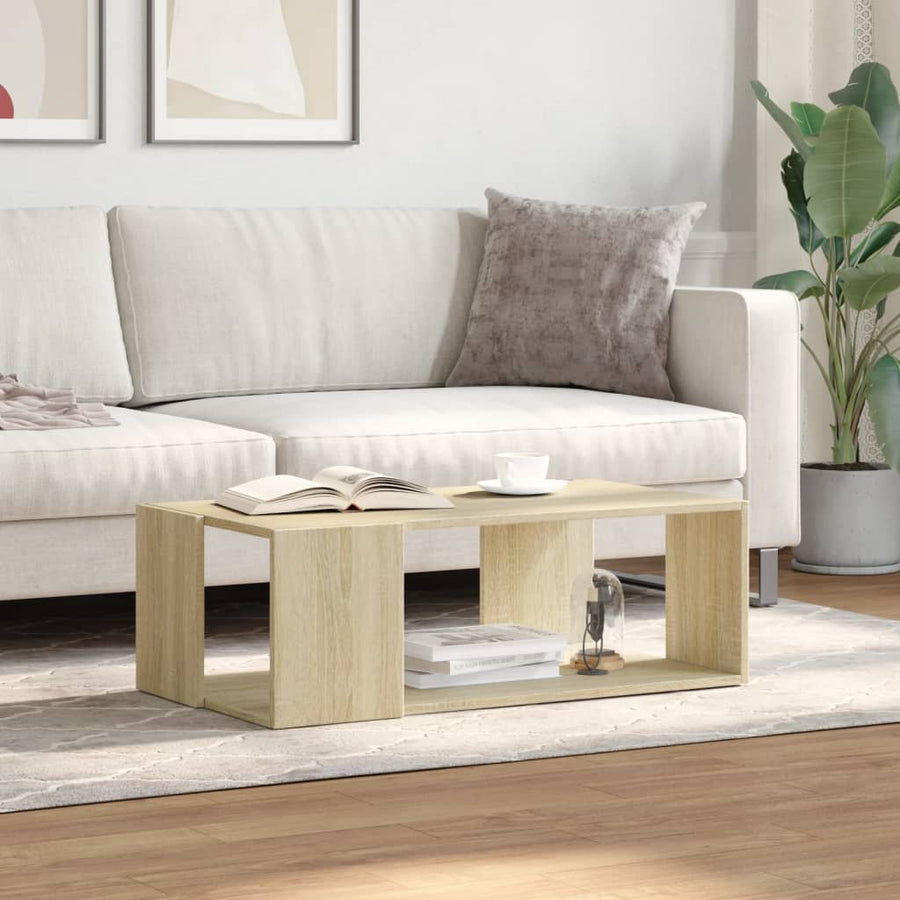 Salontafel 89,5x48x30 cm bewerkt hout sonoma eikenkleurig