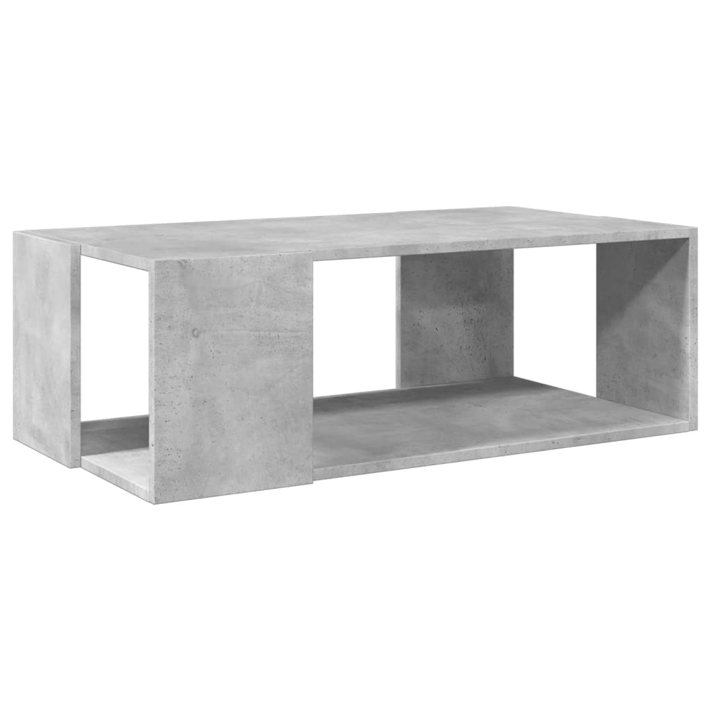 Salontafel 89,5x48x30 cm bewerkt hout betongrijs