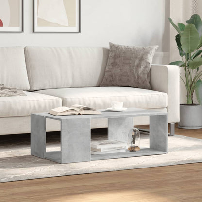 Salontafel 89,5x48x30 cm bewerkt hout betongrijs