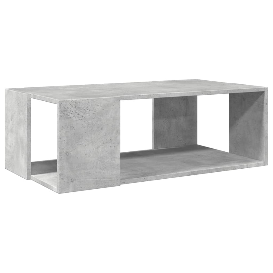 Salontafel 89,5x48x30 cm bewerkt hout betongrijs