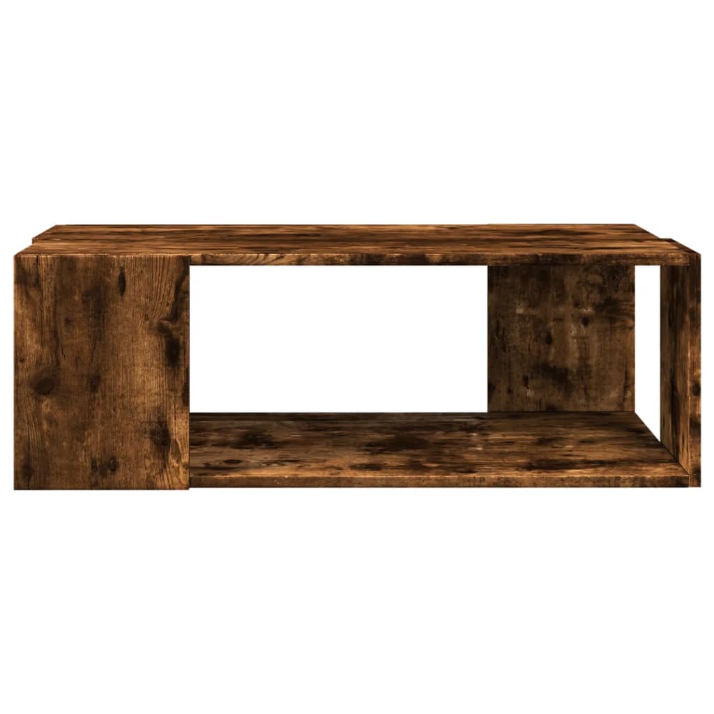Salontafel 89,5x48x30 cm bewerkt hout gerookt eikenkleurig