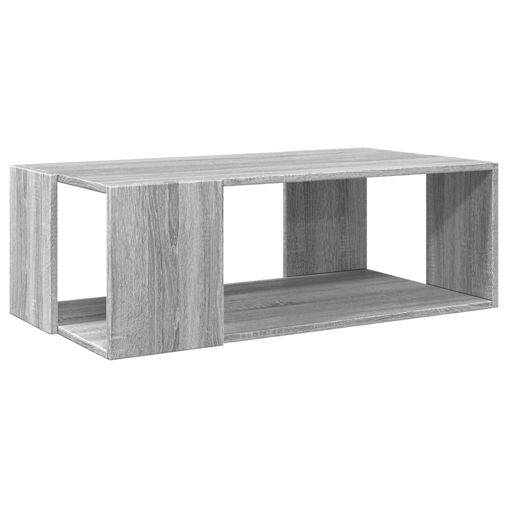 Salontafel 89,5x48x30 cm bewerkt hout grijs sonoma eikenkleurig