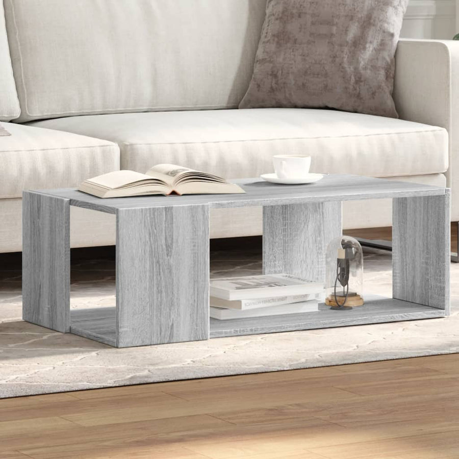 Salontafel 89,5x48x30 cm bewerkt hout grijs sonoma eikenkleurig