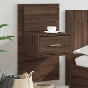 Nachtkastje wandmontage 48.5x32.5x80 cm bruin eiken