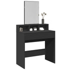 Dressing Table with Mirror 80x41x144.5 cm Black