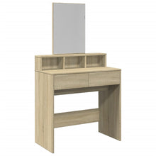 Kaptafel met spiegel 80x41x144,5 cm sonoma eikenkleurig
