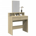 Dressing table with mirror 80x41x144.5 cm sonoma oak-colored