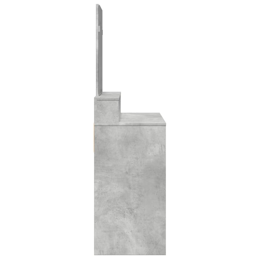 Kaptafel met spiegel 80x41x144,5 cm betongrijs