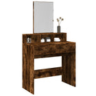 Dressing table with mirror 80x41x144.5 cm smoked oak-colored