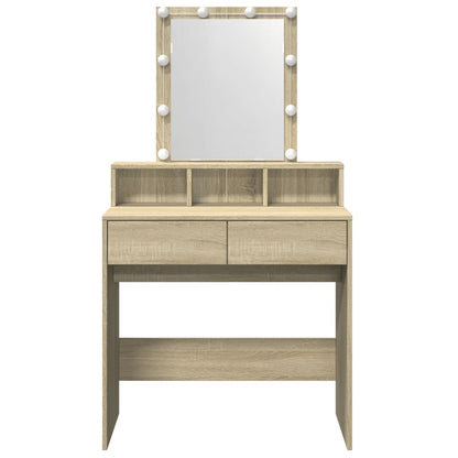 Kaptafel met LED 80x41x144,5 cm sonoma eikenkleurig