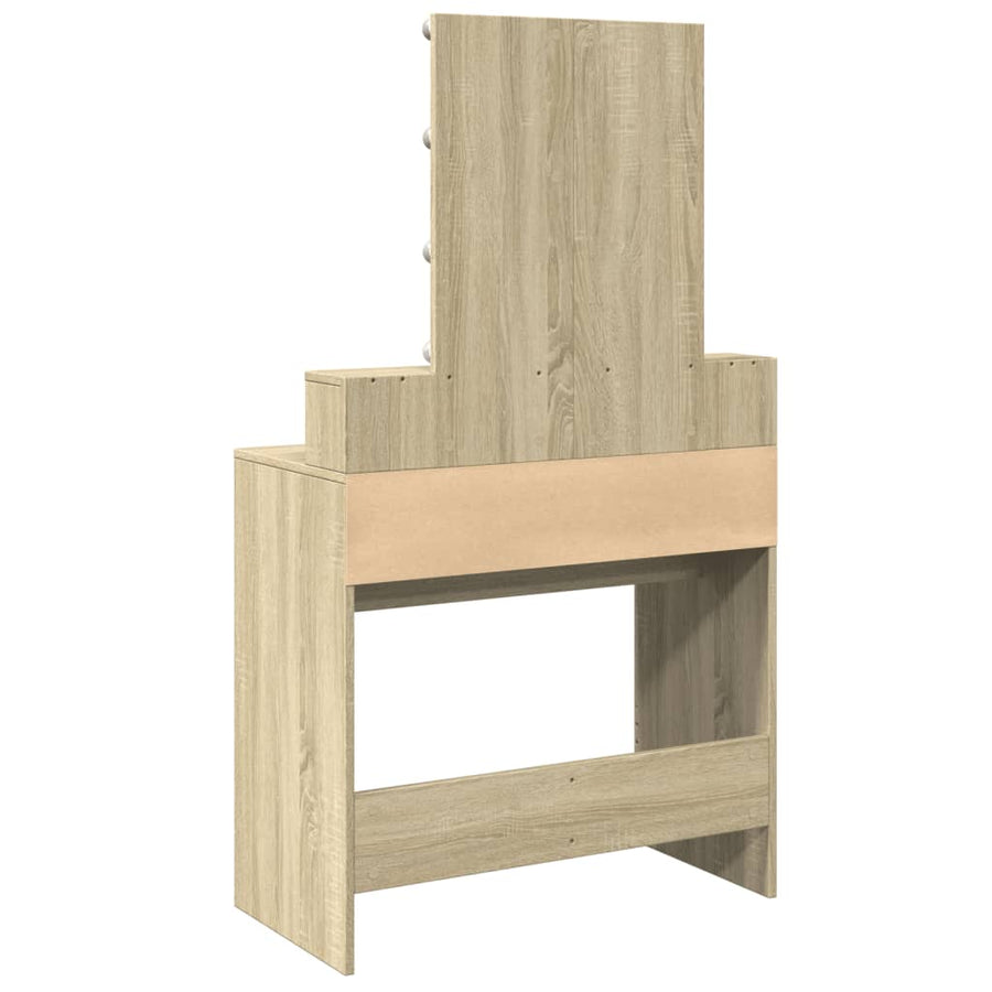 Kaptafel met LED 80x41x144,5 cm sonoma eikenkleurig
